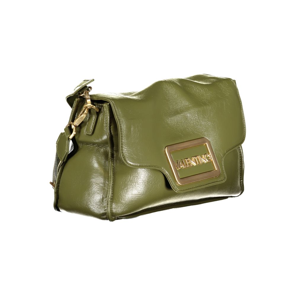 Mario Valentino Verde polyurethane women's bag with adjustable strap, stylish and versatile accessory.