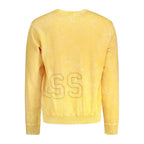 Yellow cotton men's sweatshirt from Guess Jeans featuring a comfortable fit and casual style.