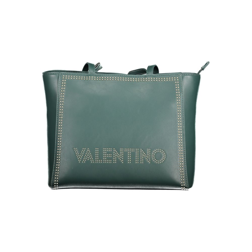 Mario Valentino Verde polyurethane women's bag with sleek design and adjustable strap, featuring a stylish, modern look.