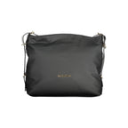 Mario Valentino Nero women's polyurethane bag with sleek black design and gold-tone hardware, stylish and versatile for everyday use.
