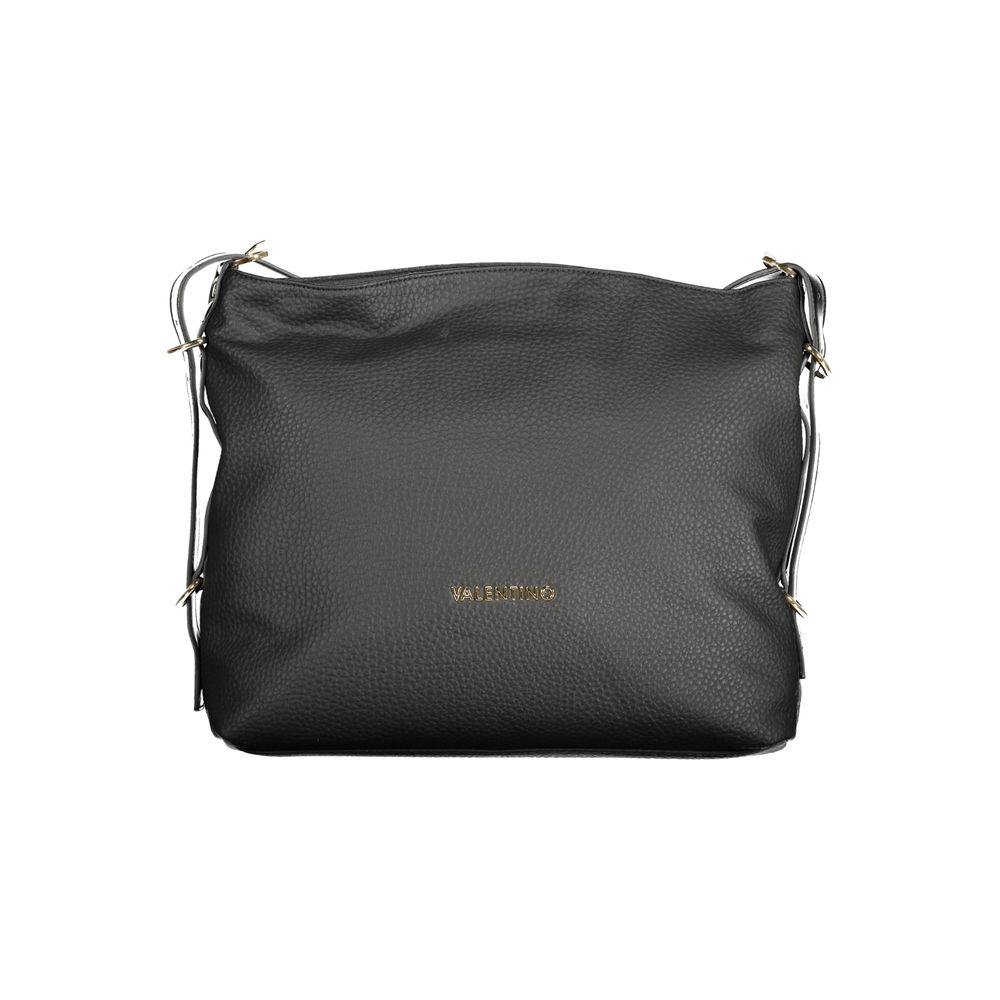 Mario Valentino Nero women's polyurethane bag with sleek black design and gold-tone hardware, stylish and versatile for everyday use.