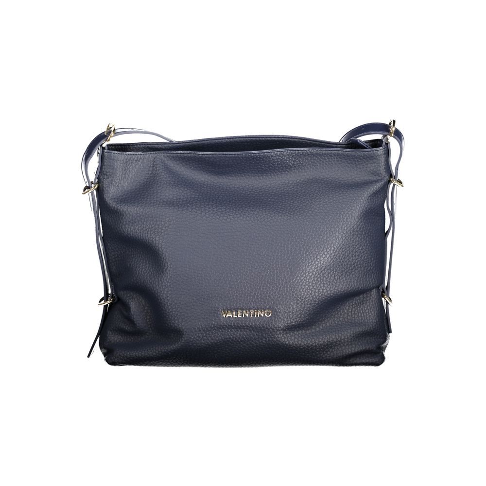 Mario Valentino blue poliuretano women's shoulder bag with handle, featuring a sleek design and modern style.