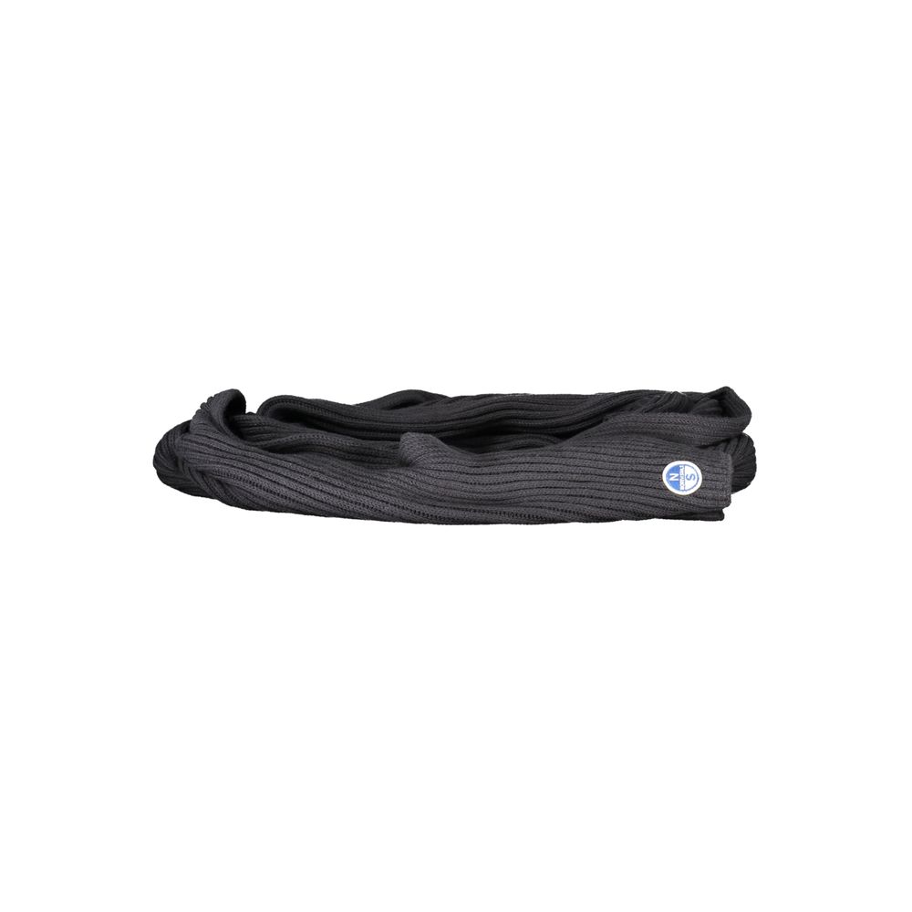 North Sails Nero Cotton men's scarf displayed, featuring soft black fabric and stylish design for casual wear.