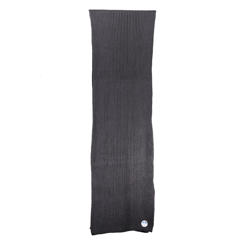 North Sails Nero cotton men's scarf displayed with soft, lightweight fabric and classic design in black color.