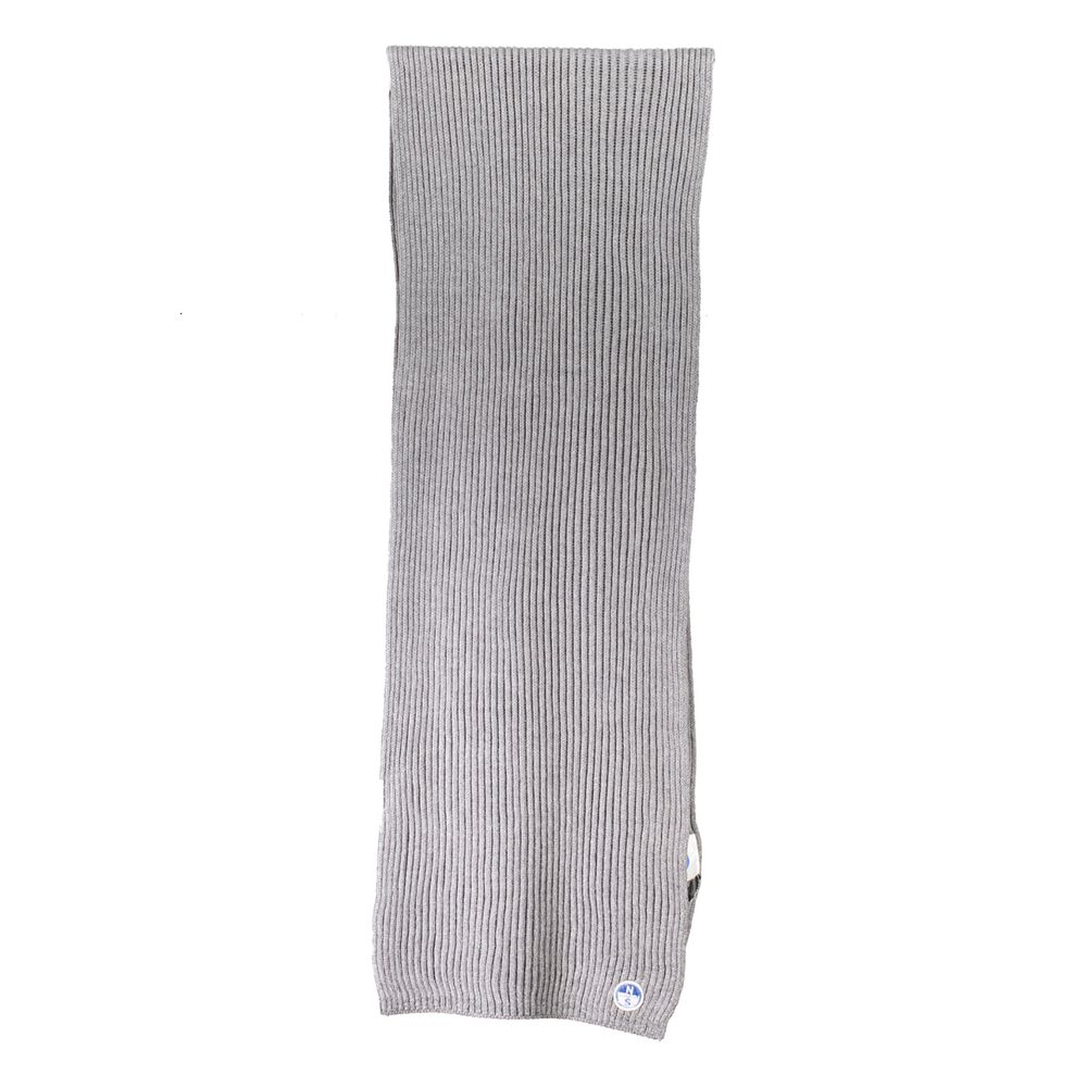 North Sails Grigio cotton men's scarf with subtle striped pattern, lightweight and stylish for casual wear.