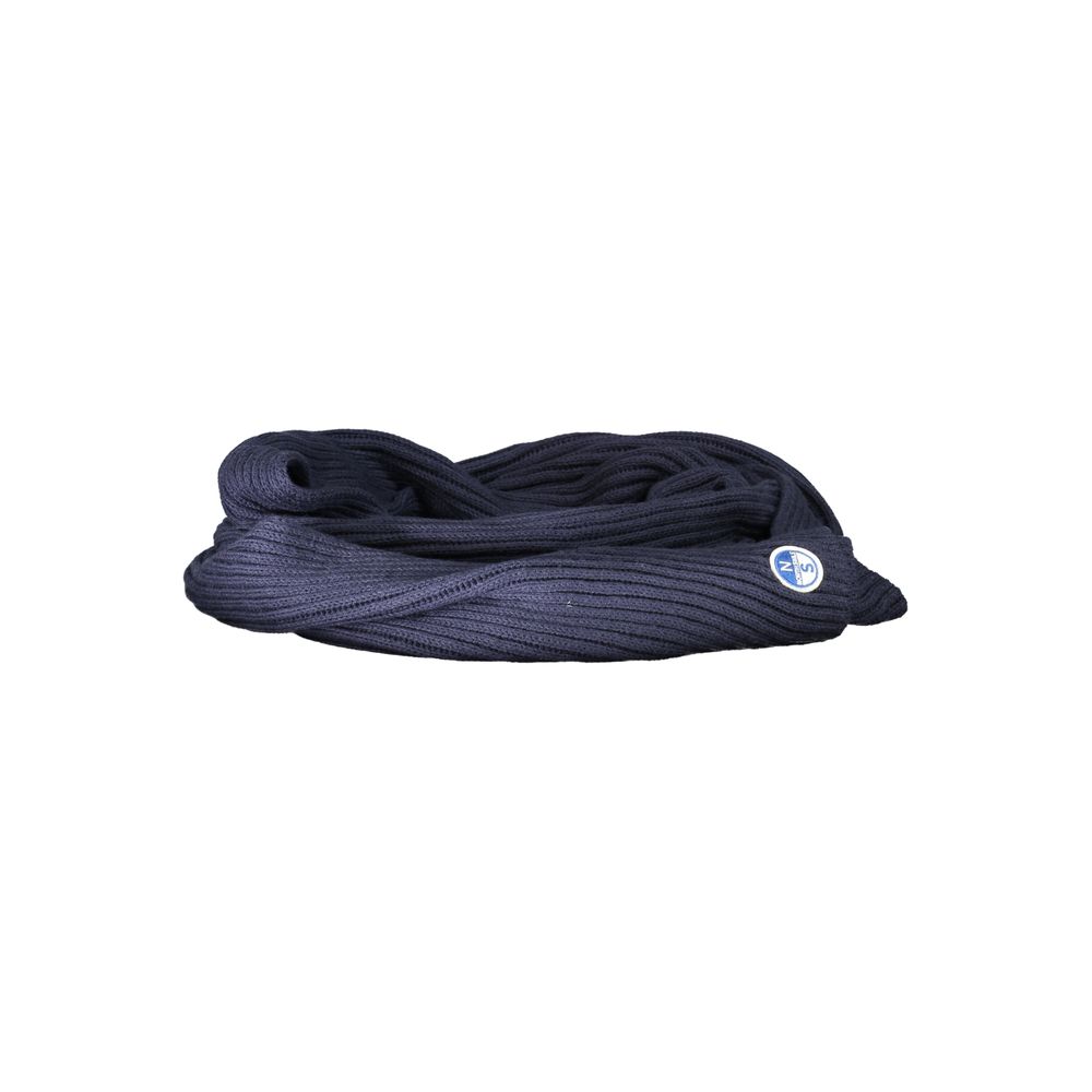 North Sails Blue Cotton Men Scarf North Sails