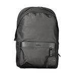 Calvin Klein Nero polyester men's backpack with adjustable straps and front zip pocket, stylish and functional for everyday use.