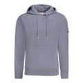 Calvin Klein blue cotton men's sweater displayed on a plain background, showcasing its classic crewneck design and soft fabric.
