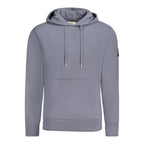 Calvin Klein blue cotton men's sweater displayed on a plain background, showcasing its classic crewneck design and soft fabric.