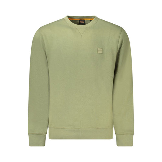 Hugo Boss Green Cotton Sweater Hugo Boss