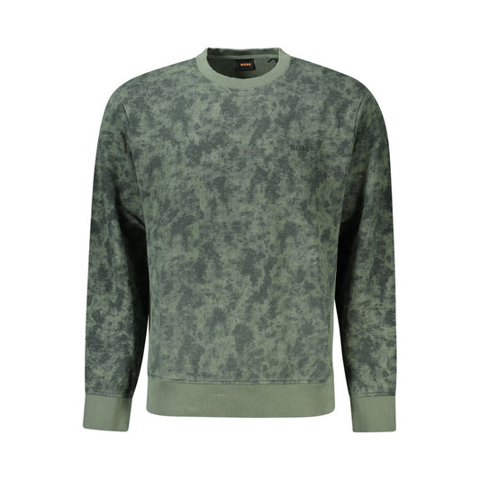 Hugo Boss Green Cotton Sweater Hugo Boss