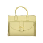 Mario Valentino Verde polyurethane women's bag with sleek design and silver hardware, featuring a top handle and adjustable strap.