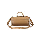 Beige Mario Valentino women's polyurethane bag with stylish design and top handles, perfect for casual and elegant outfits.