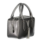 Mario Valentino Argento polyurethane women's bag with sleek silver finish and stylish design, featuring a top handle and zipper closure.