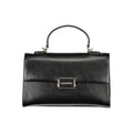 Mario Valentino Nero polyurethane women's bag with sleek design and silver hardware, stylish and functional accessory for everyday use.