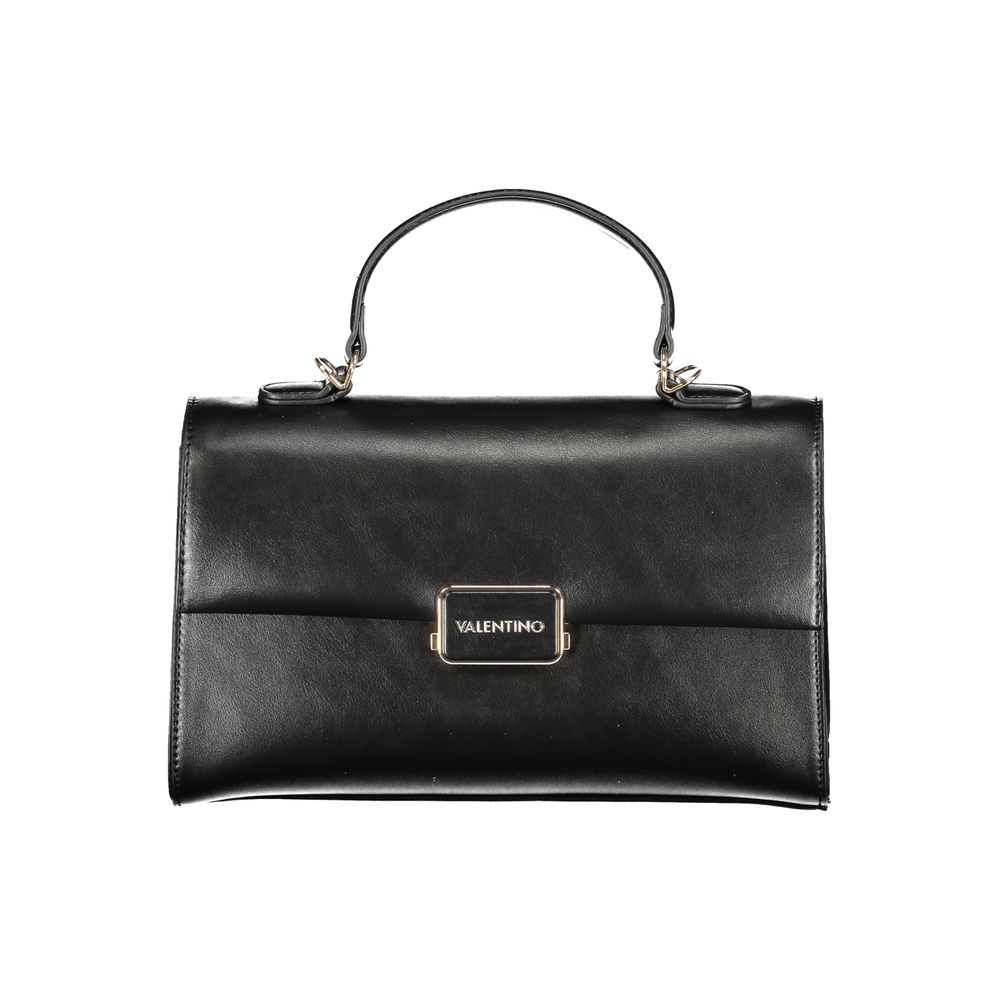 Mario Valentino Nero polyurethane women's bag with sleek design and silver hardware, stylish and functional accessory for everyday use.