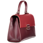 Mario Valentino Rosso women's polyurethane bag with sleek design and top handle, featuring a vibrant red color and stylish detailing.