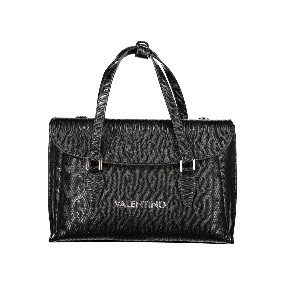 Mario Valentino Nero Donna bag made of polyurethane with sleek design and silver hardware, perfect for stylish everyday use.