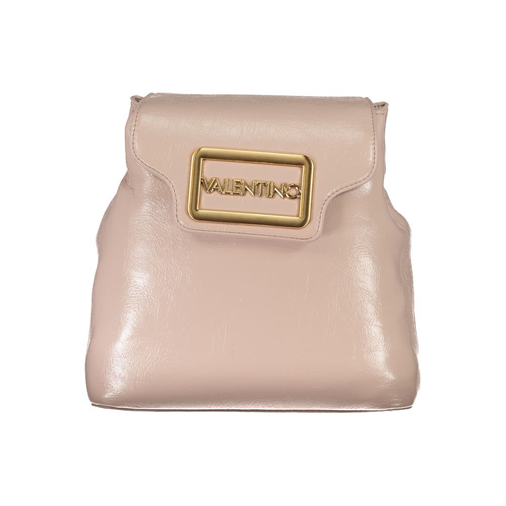 Mario Valentino Rosa polyurethane women's backpack with adjustable straps, stylish and functional for everyday use.