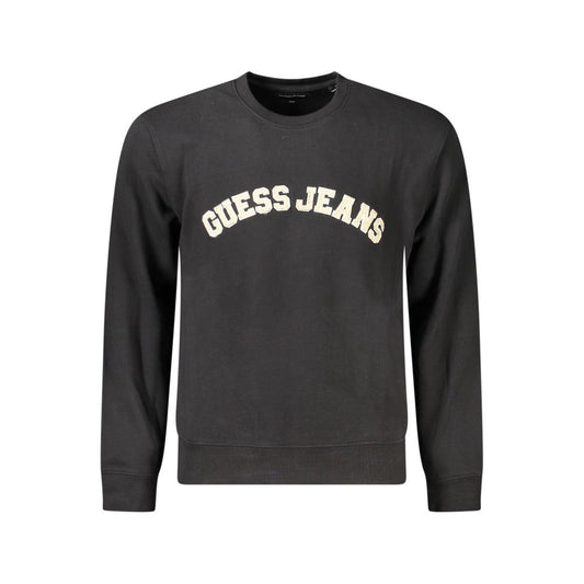 Guess Jeans Black Cotton Sweater Guess Jeans