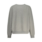 Guess Jeans gray polyester women's sweatshirt with a relaxed fit and subtle branding, perfect for casual wear.