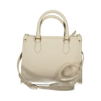 Mario Valentino beige polyurethane women's bag with stylish design and adjustable strap, featuring sleek appearance and spacious interior.