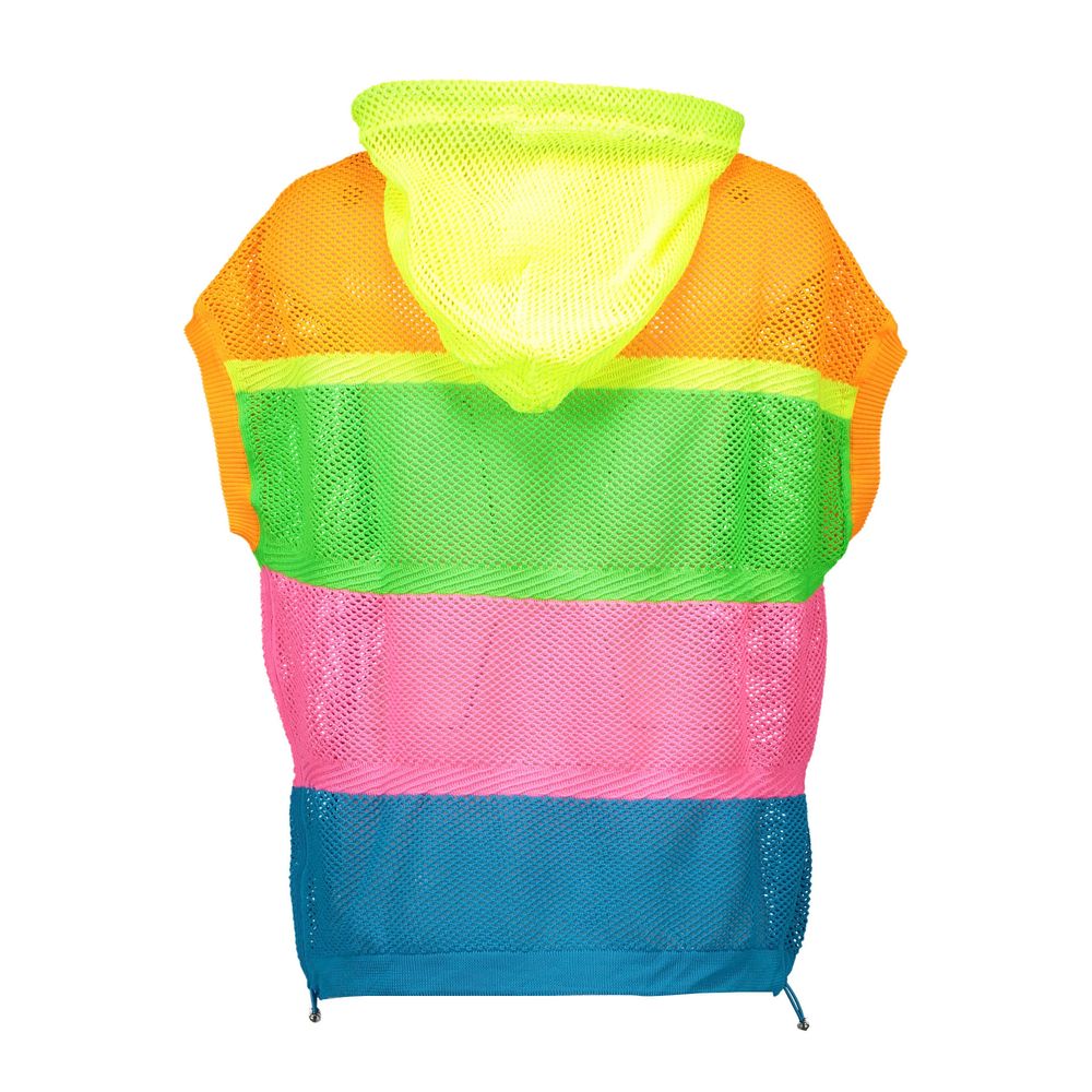 Colorful Love Moschino polyester women's sweater with multicolored pattern and relaxed fit, perfect for casual wear.