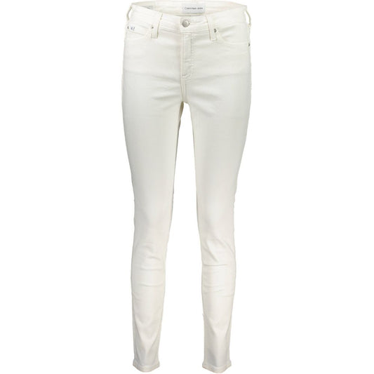 Calvin Klein White Cotton Jeans & Pant Calvin Klein