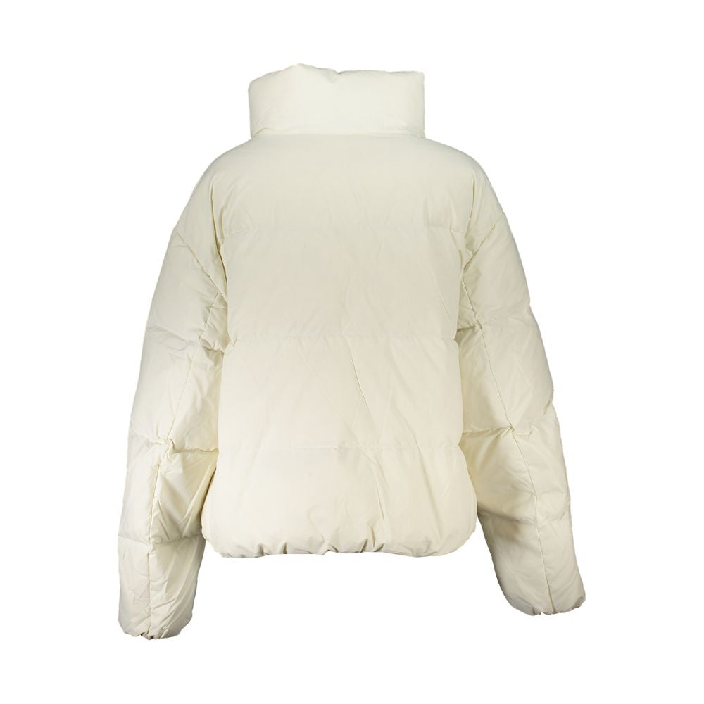 Calvin Klein White Polyamide Jackets & Coat Calvin Klein