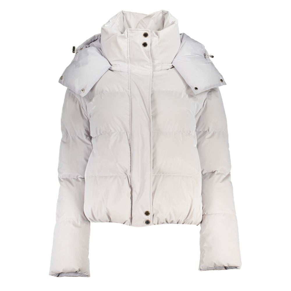 Patrizia Pepe Bianco Poliuretano Women's Jacket - Eljoys Fashion 
