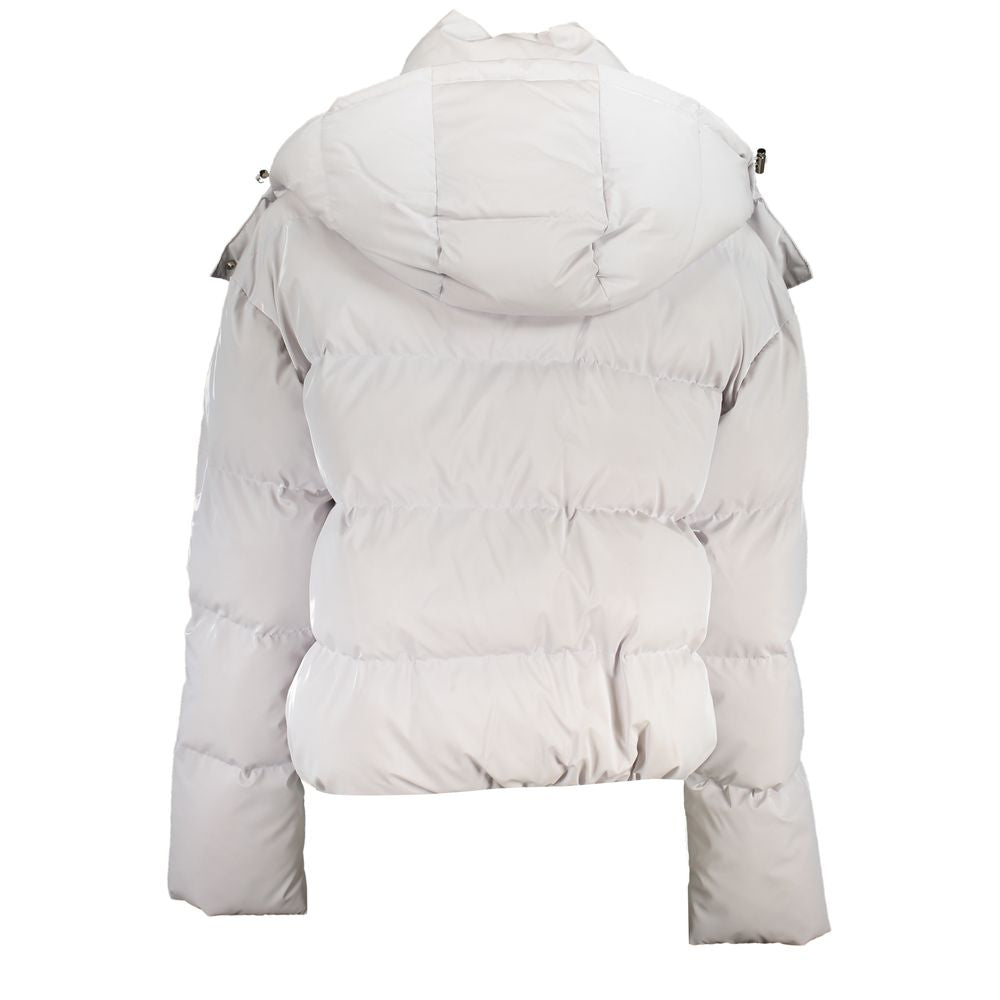 Patrizia Pepe Bianco Poliuretano Women's Jacket - Eljoys Fashion 