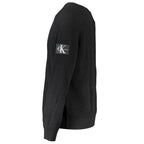 Calvin Klein men's Nero wool sweater featuring a classic crew neck and ribbed cuffs, stylish and warm for everyday wear.