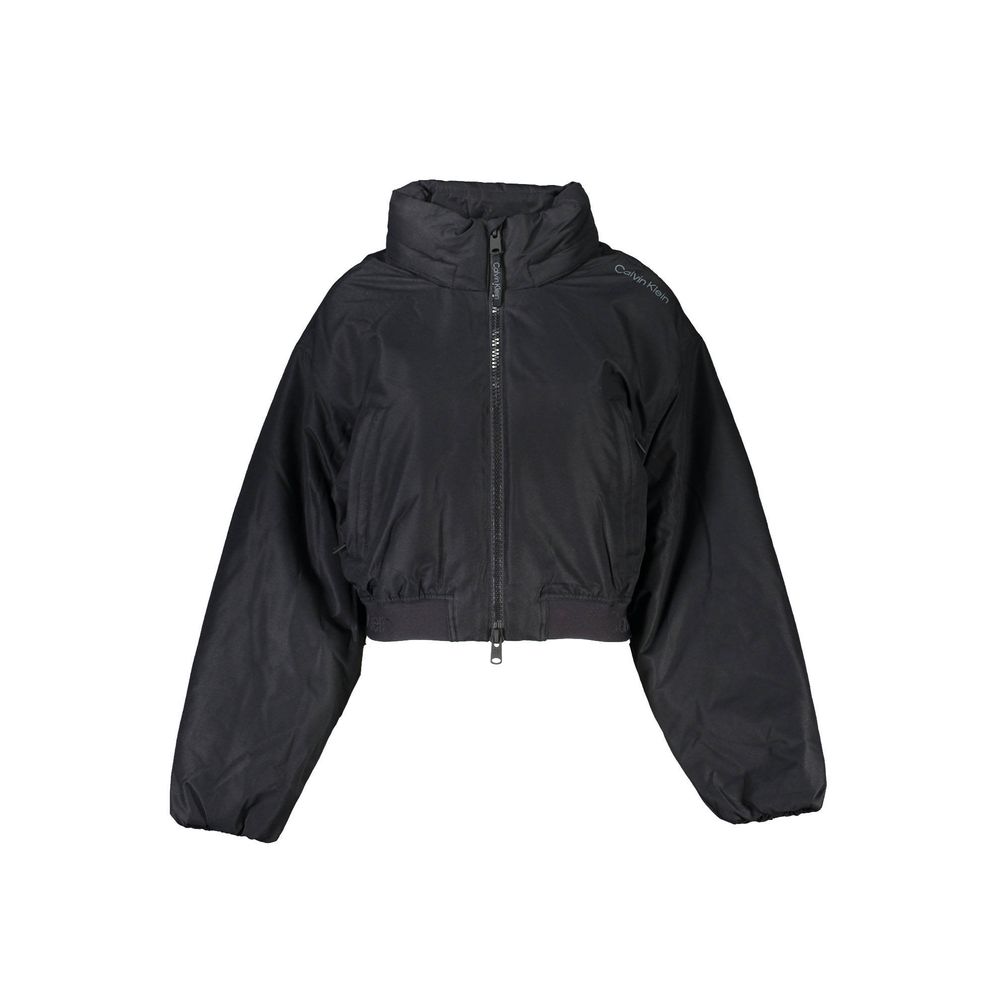 Calvin Klein Black Polyester Jackets & Coat Calvin Klein