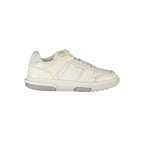 White leather women's sneaker by Tommy Hilfiger with a sleek design, featuring the brand's logo on the side.