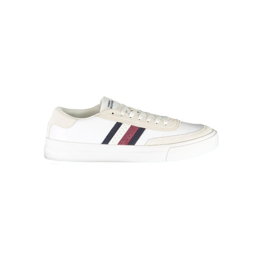 Tommy Hilfiger White Leather Men Sneaker Tommy Hilfiger