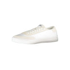 White leather men's sneaker by Tommy Hilfiger with sporty design and logo details.