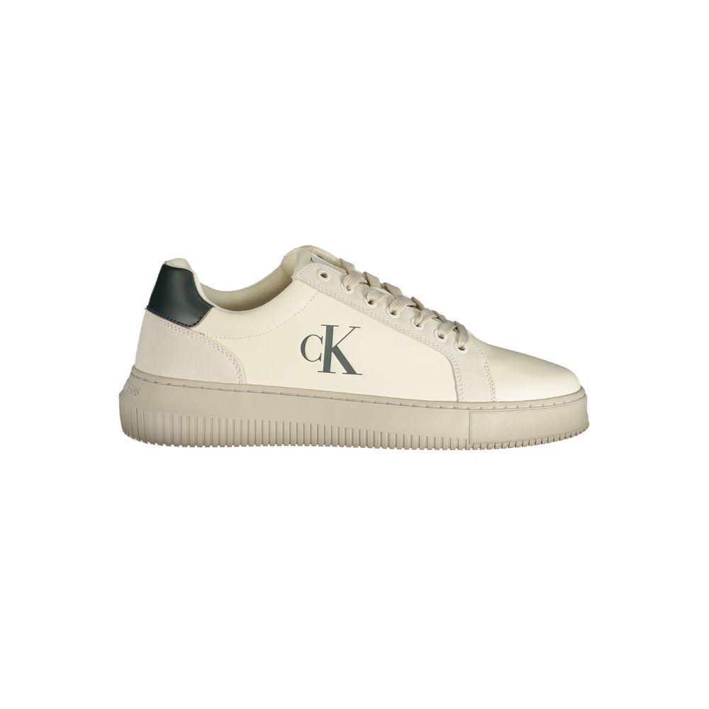 Calvin Klein White Polyurethane Men Sneaker Calvin Klein