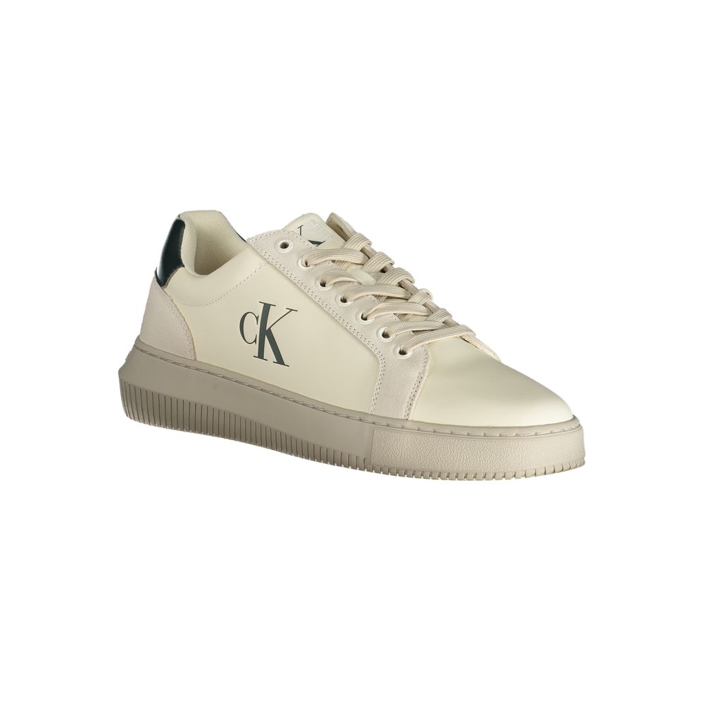 Calvin Klein White Polyurethane Men Sneaker Calvin Klein
