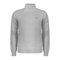 Norway 1963 gray men's sweater made of polyamide, featuring a classic crew neck and ribbed cuffs.