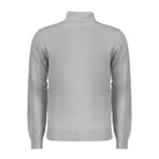 Norway 1963 gray polyamide men's sweater featuring a classic crew neck and ribbed cuffs, displayed on a neutral background.