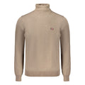 Norway 1963 Marrone Poliammide men's sweater featuring a cozy knit design and ribbed collar in brown color.
