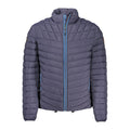 Napapijri men's blue poliamide jacket with a stand collar and zipper closure, displayed on a plain background.