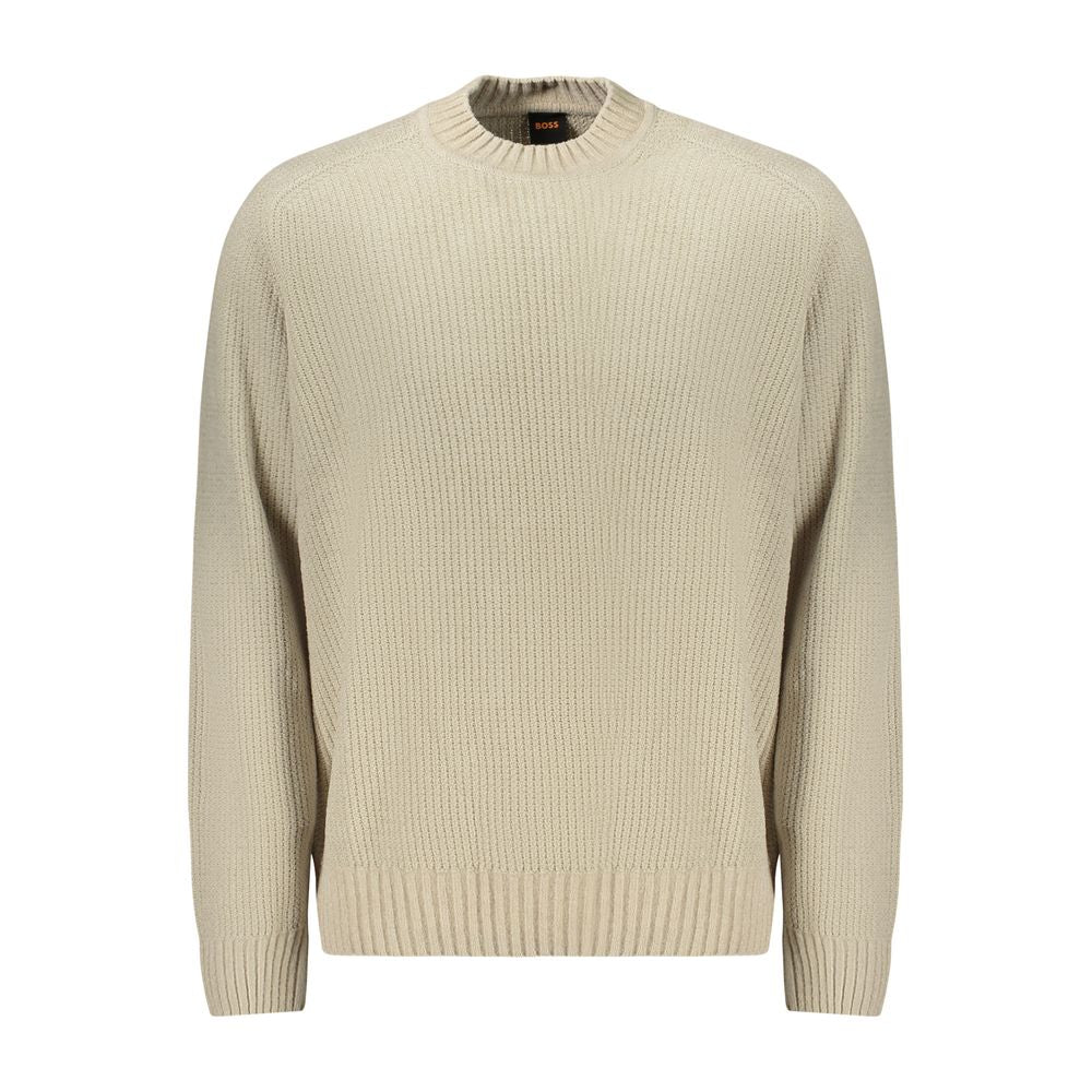 Hugo Boss Beige Cotton Sweater Hugo Boss