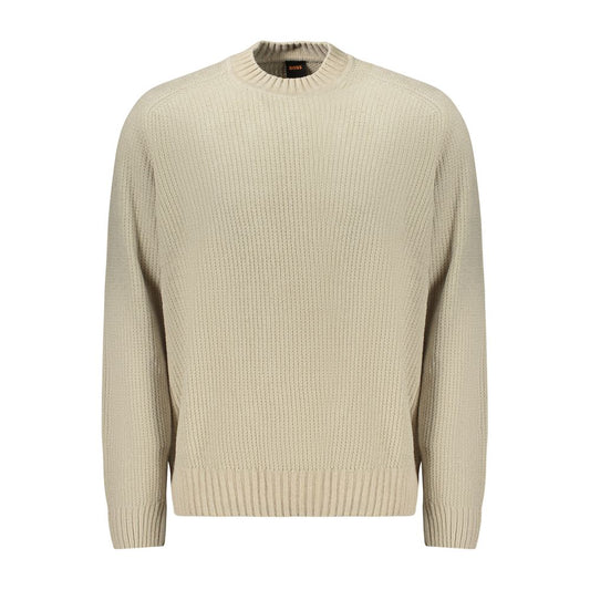 Hugo Boss Beige Cotton Sweater Hugo Boss
