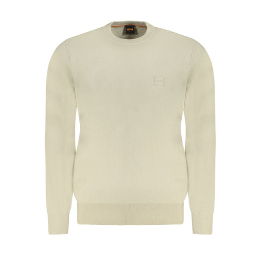 Hugo Boss Beige Cotton Sweater Hugo Boss