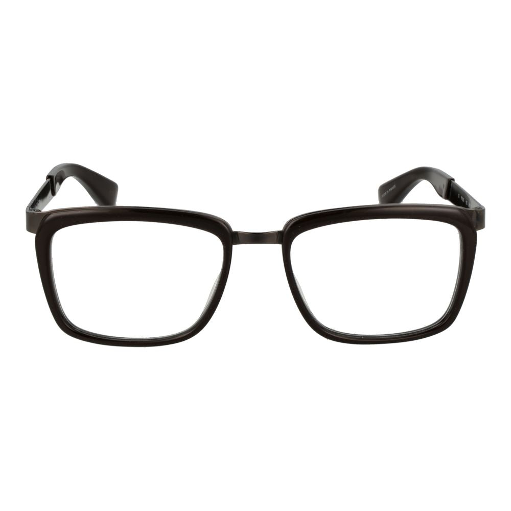 Yohji Yamamoto brown acetate eyeglass frames with clear lenses, stylish and modern design for prescription or fashion glasses.