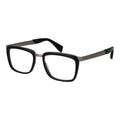 Yohji Yamamoto black acetate glasses frames with sleek, modern design and rectangular shape for stylish eyewear.