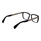Yohji Yamamoto black acetate glasses frames with sleek, modern design and clear lenses, stylish eyewear for sophisticated look.