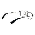 Yohji Yamamoto black metal glasses frames with sleek design and clear lenses, stylish and modern eyewear accessory.