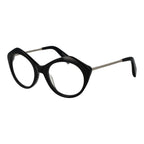 Yohji Yamamoto black acetate glasses frames with sleek design, featuring clear lenses and modern, minimalist style.